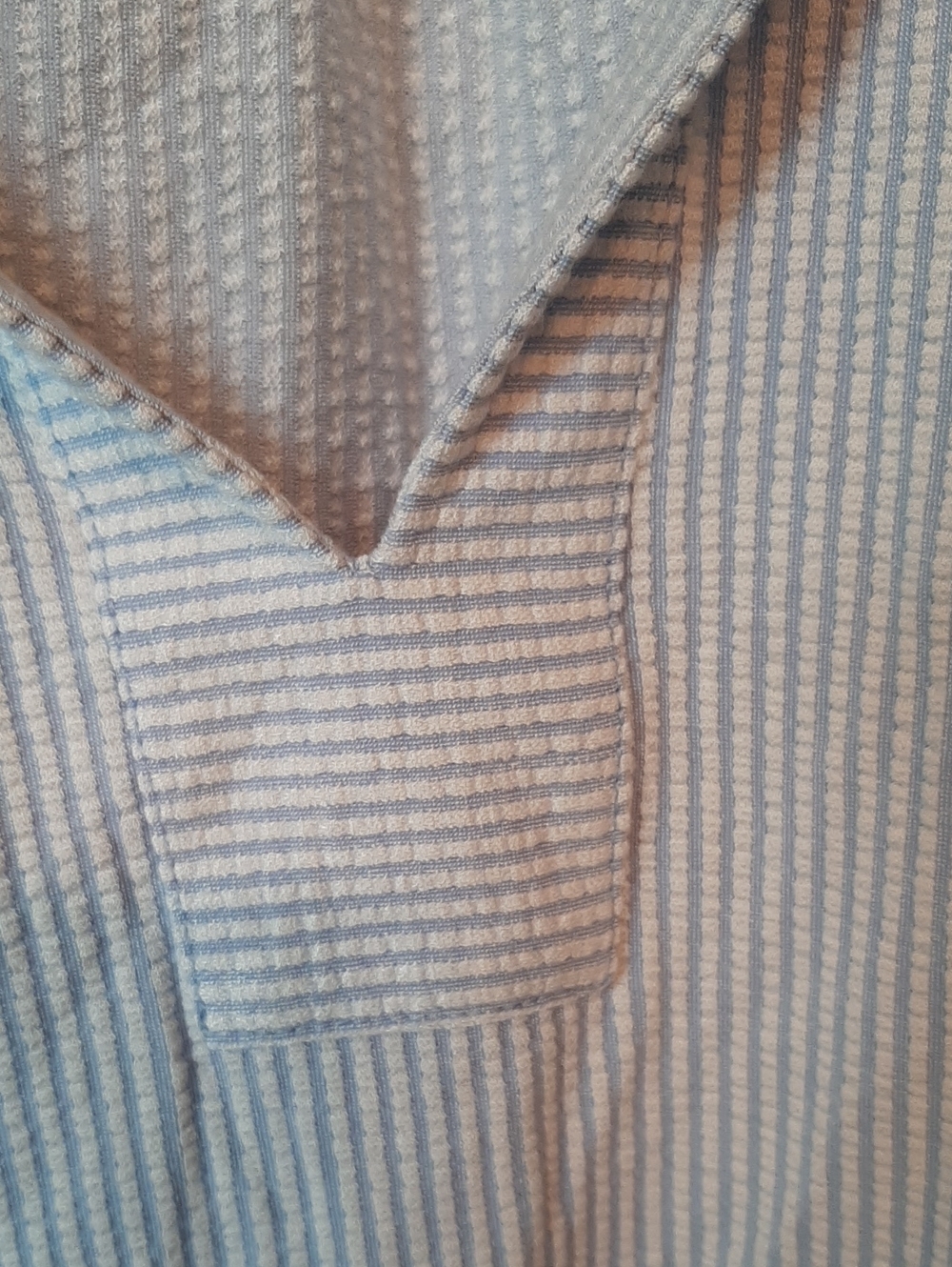 Umgee 2x Striped Light Blue Stripe Ruffle Neck Women’s Top , PRETTY, NEW - Picture 4 of 8